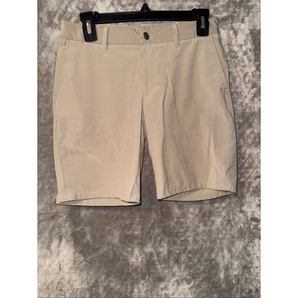 Johnnie-O Prep-Formance Tan Boys Golf Preppy Dress Casual Church Sz 12 #783